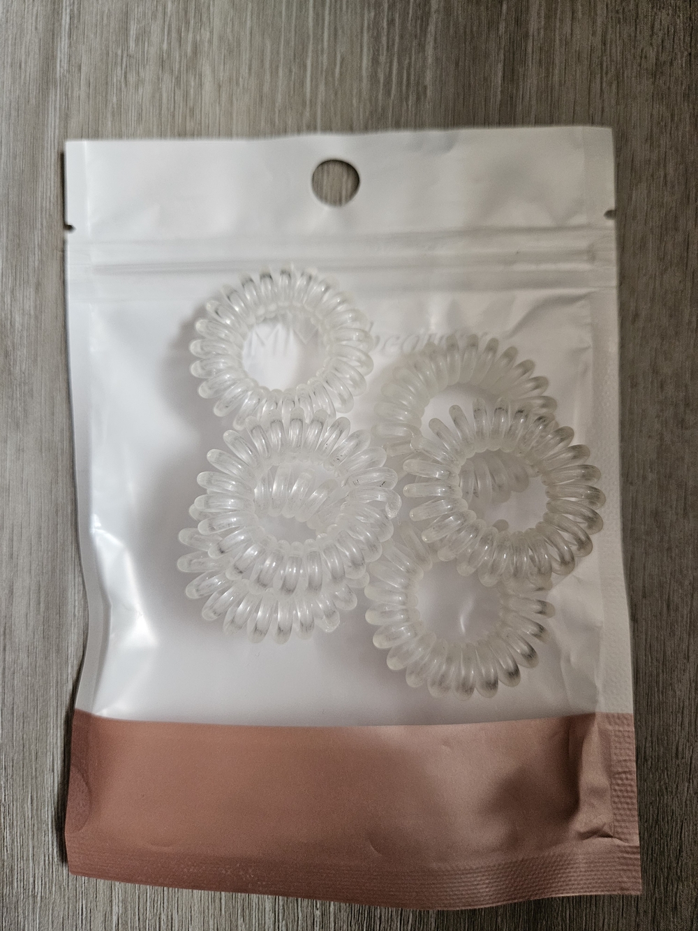 Clear Spiral Hair Ties - Pack of 6
